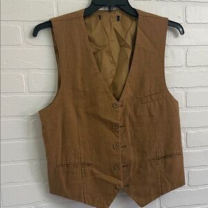 Brown Button-Up Vest
